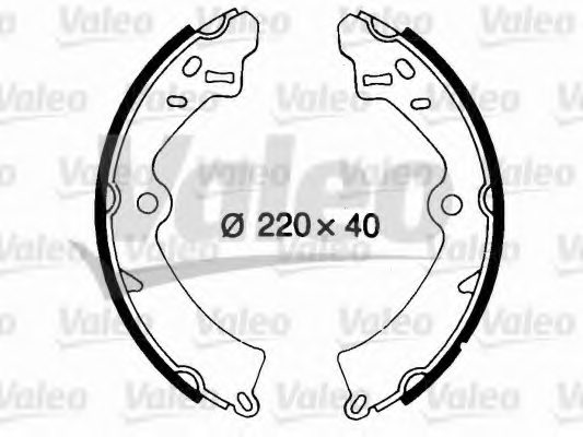 VALEO 562046 Brake Shoe Set